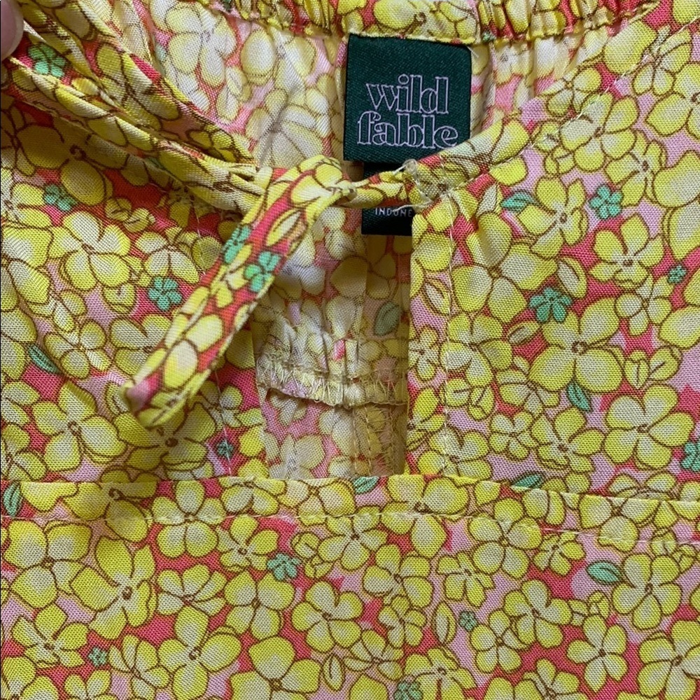 Wild Fable Yellow and Pink Floral Mini Sundress - Picture 7 of 8